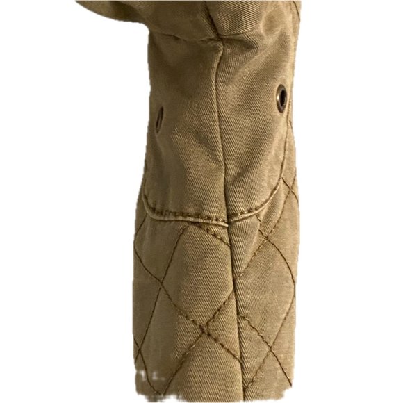 😊Guess Army Style Utility Jacket Cotton Chore Coat Zip Snap Hood Pockets Size M - Picture 9 of 16